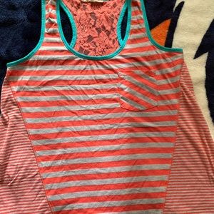 Tank top with lace in back